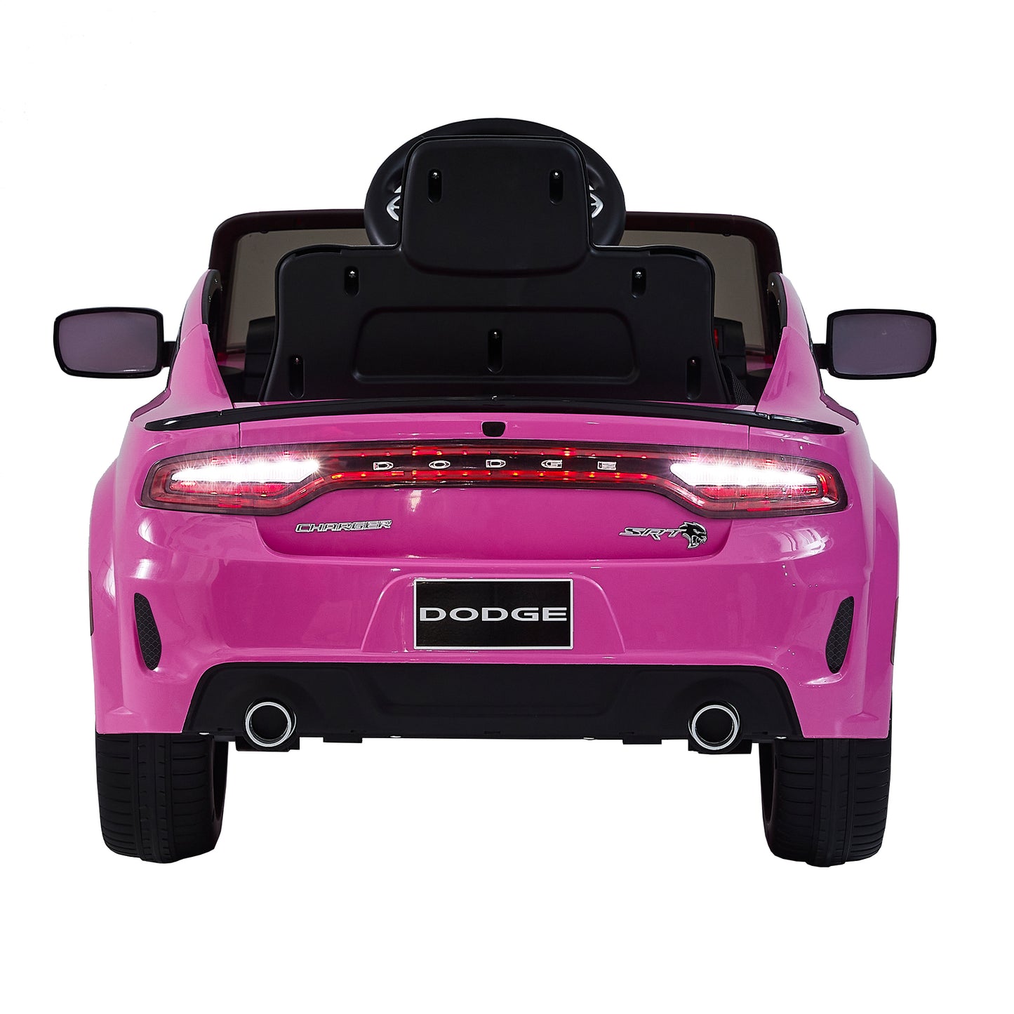 12v Kids Ride On Car with Remote Control, Three Speeds, Power Display, Slow Start, USB, MP3, Bluetooth, LED Light, Four Wheel Suspension - Licensed DODGE Charger