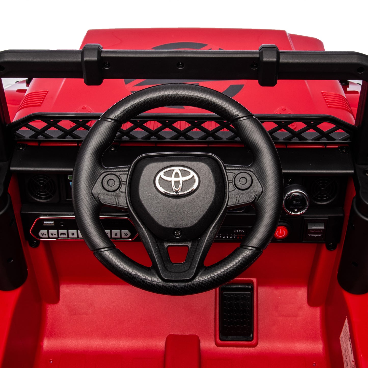 Licensed Toyota FJ Cruiser 12V Kids Ride On Car - Remote Control, Adjustable Speed, Power Display, USB/MP3/Bluetooth, LED Light, Safety Belt (Various Colors/Sizes)