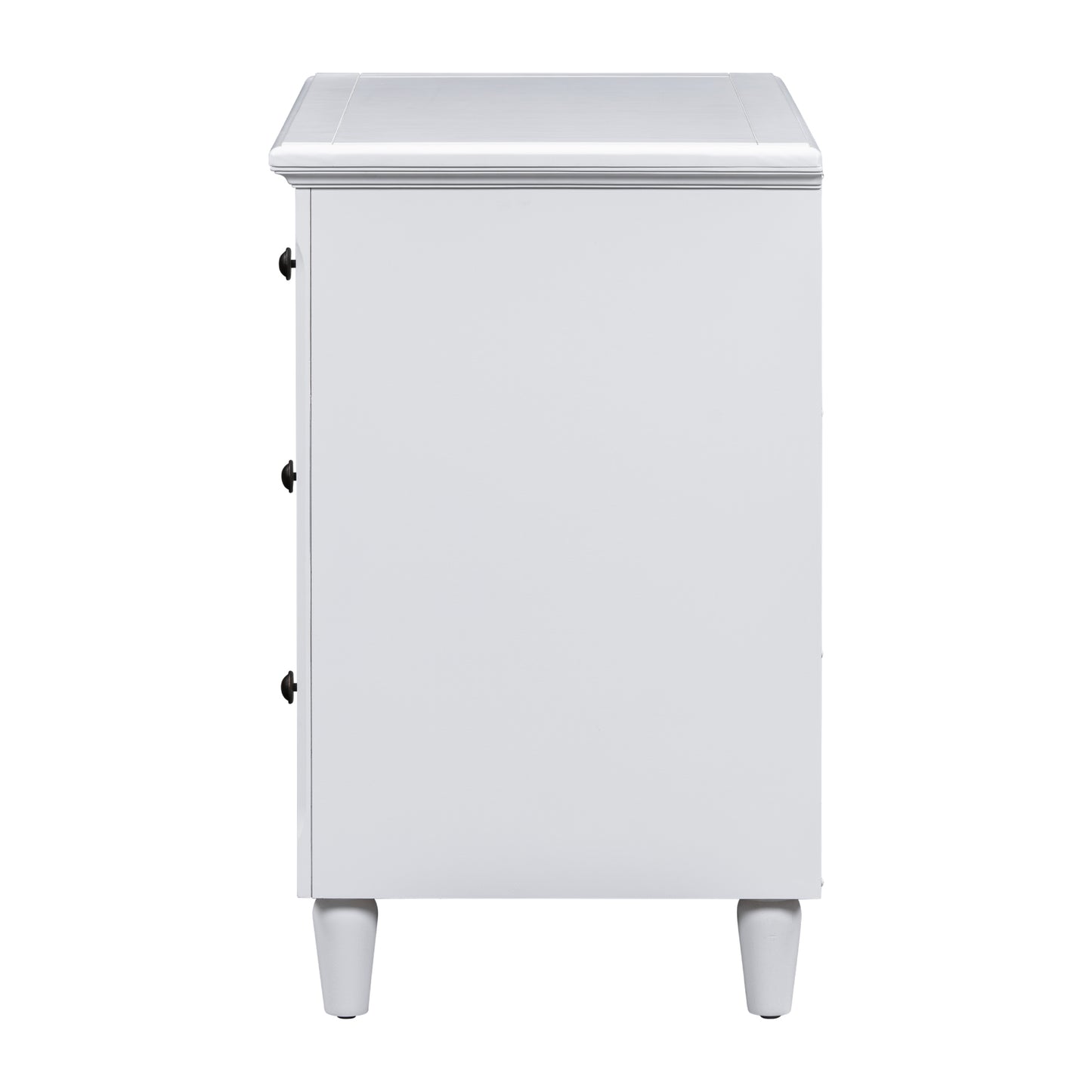 3-Drawer Nightstand Storage Wood Cabinet