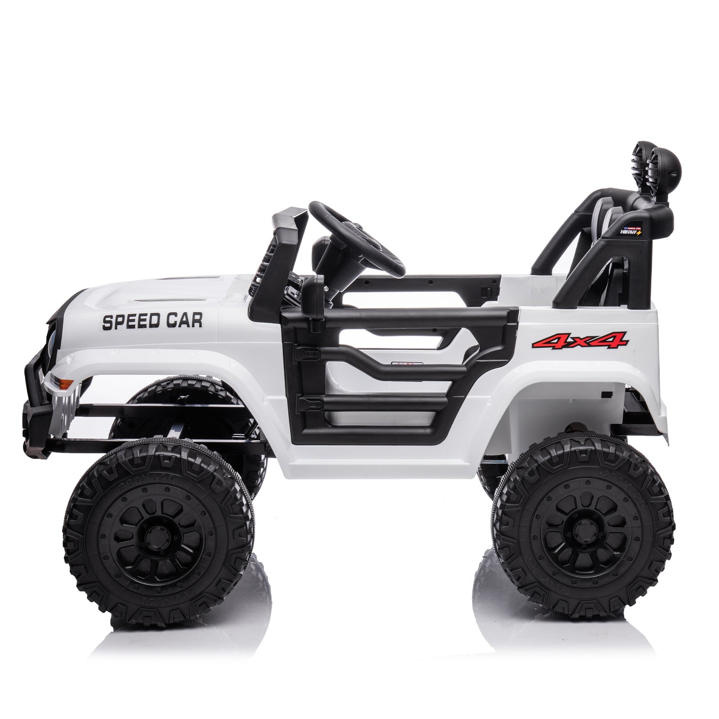 12v7A Kids Ride on Truck Car w/Parents Remote Control, 2.4G, Three-Speed Adjustable, Power Display, USB, MP3, Bluetooth, LED Light, Three-Point Safety Belt