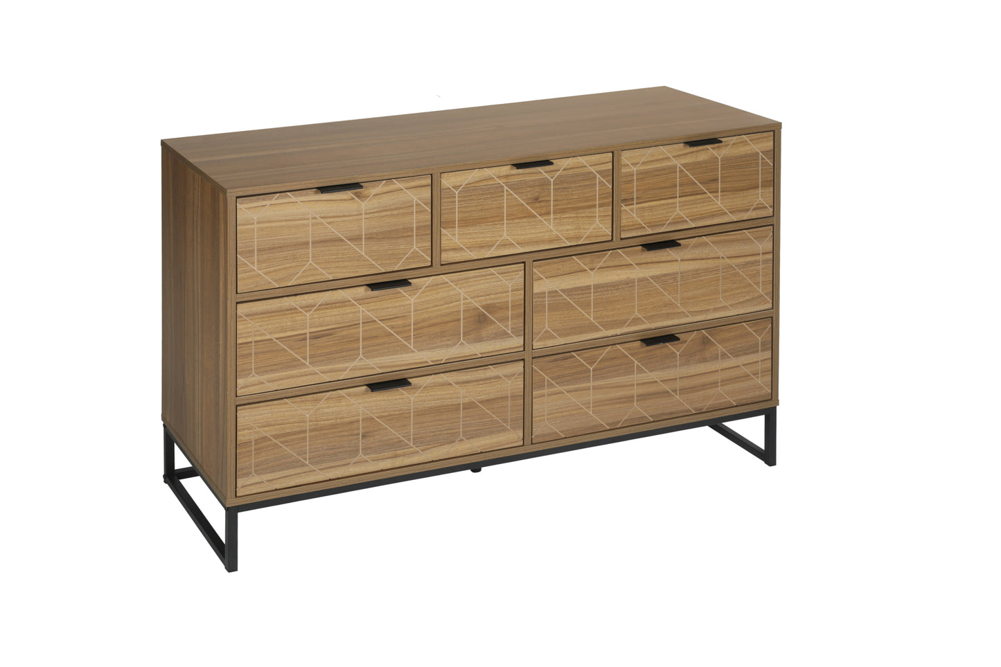 Modern 7 Drawer Dresser Wood Cabinet Spacious Storage Solution
