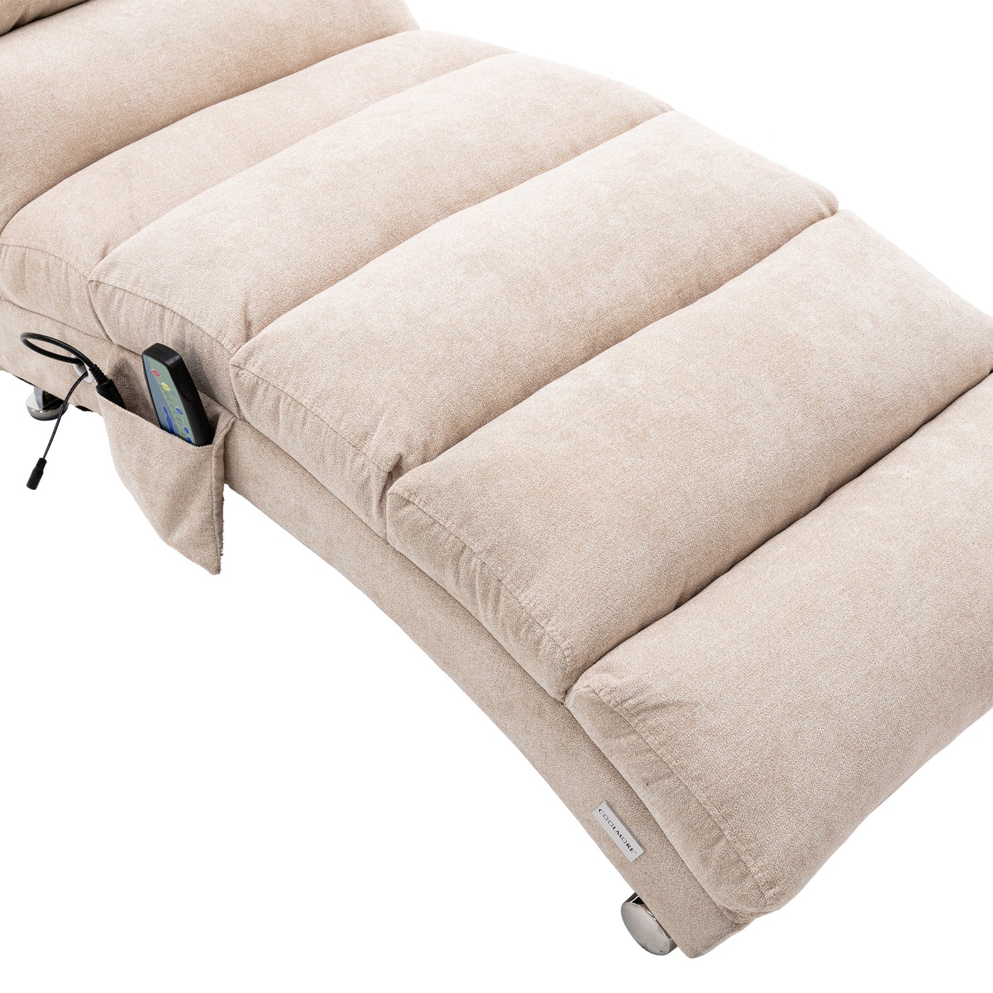 COOLMORE Linen Chaise Lounge: Modern Long Lounger for Office or Living Room - Indoor Chair with Stylish Design, Comfortable Seating, and Versatile Use - Available in Various Colors and Sizes