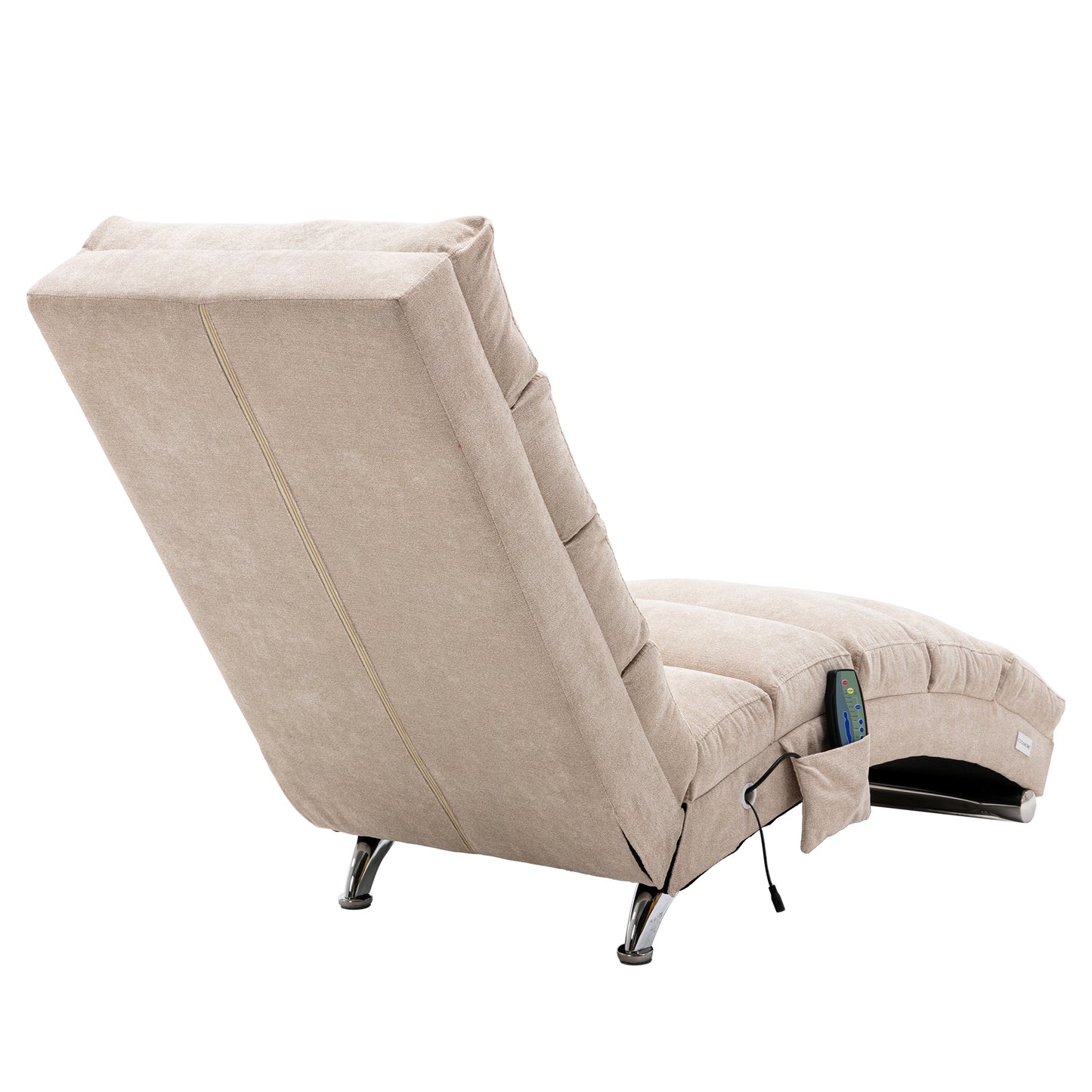 COOLMORE Linen Chaise Lounge: Modern Long Lounger for Office or Living Room - Indoor Chair with Stylish Design, Comfortable Seating, and Versatile Use - Available in Various Colors and Sizes