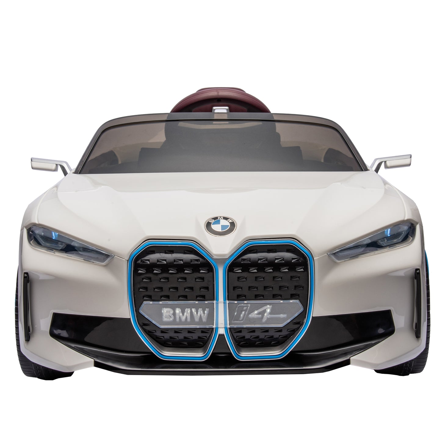 Licensed BMW I4 12V Kids Ride-On Car: 2.4G Remote Control, Electric, 3-Speed, Power Display, USB, MP3, Bluetooth, LED Lights, Safety Belt, Story - Black