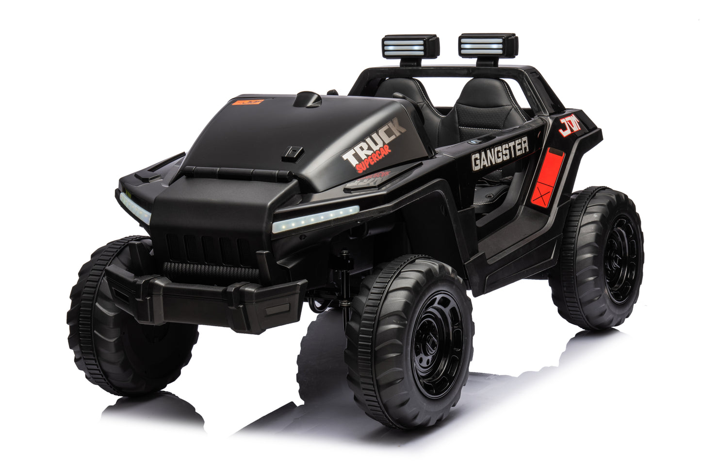 24V7A 200W*2 Super Power Leather Seat Four-Wheel Shock Absorber with High & Low Speed USB Bluetooth Music Kids Ride-On Car: Electric Car for Children