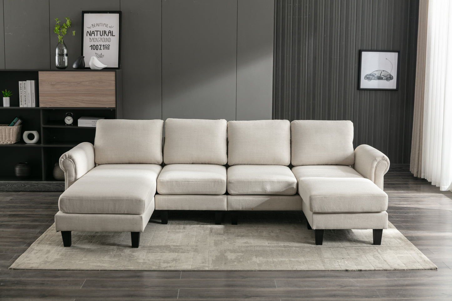 Accent your living room with the versatile COOLMORE Sofa Sectional - a stylish and comfortable addition to any home. Choose from a range of sizes and colors to suit your space.