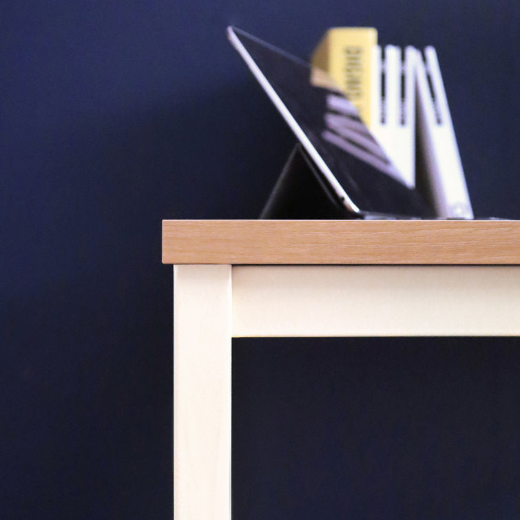 Klair Living Contemporary Wood and Metal Computer Desk in Oak