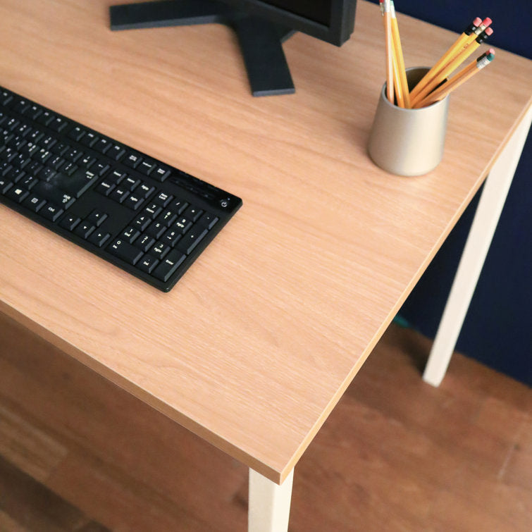 Klair Living Contemporary Wood and Metal Computer Desk in Oak