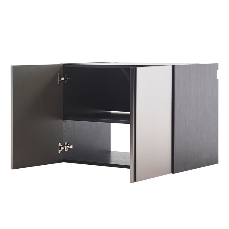 Garage TECH Series Wood Base Door Wall Mounted Garage Cabinet in Metallic Gray