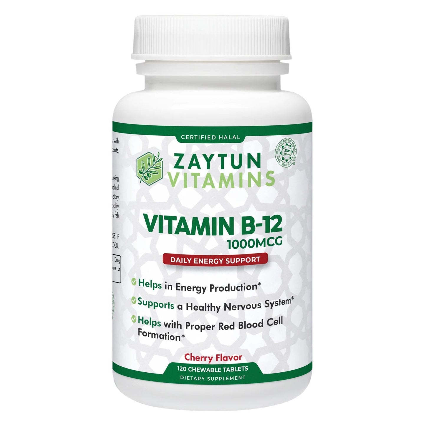 Zaytun Halal Vitamin B12 1000mcg: Promotes Energy, Metabolism & Healthy Nervous System - Vegetarian/Vegan Formula - Dairy-Free - 4 Months Supply