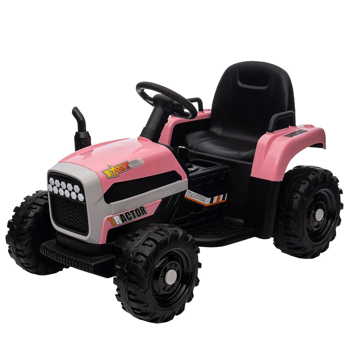 12V Battery Powered Ride on Tractor with Trailer: Remote Control, Three-Speed Adjustable, Power Display, USB, MP3, Bluetooth, LED Light, Two-Point Safety Belt, Perfect for Kids, Color Options Available
