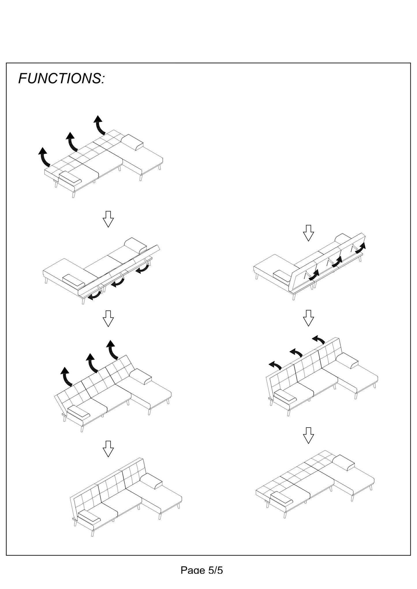 Mustard Polyfiber Sectional Sofa Set - Solid Wood Legs, Tufted Couch, Adjustable Chaise - Living Room Furniture (Color: Mustard)