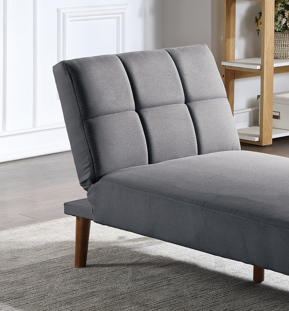 Blue Grey Polyfiber 2pc Sectional Sofa Set: Solid Wood Legs, Tufted Couch, Adjustable Sofa Chaise