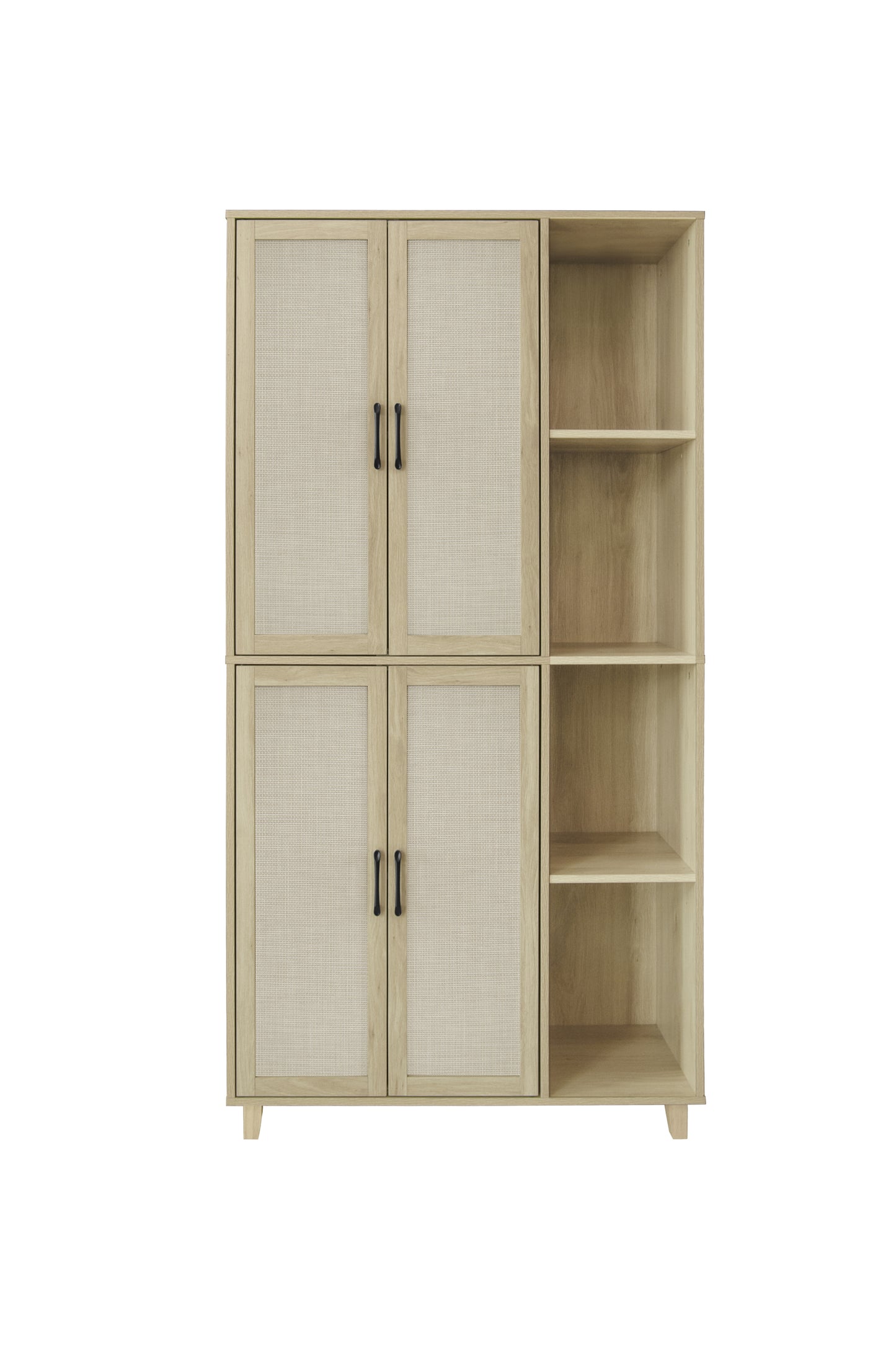4 Door Cabinet with 4 Adjustable Shelves Storage Cabinet 72" Tall