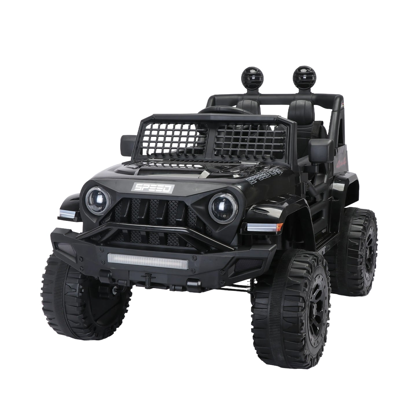 12V7A Kids Ride on Truck 2.4G with Parents Remote Control, Electric Car for Kids, Three Speed Adjustable, Power Display, USB, MP3, Bluetooth, LED Light, Three-Point Safety Belt - Ride on Truck Car for Kid