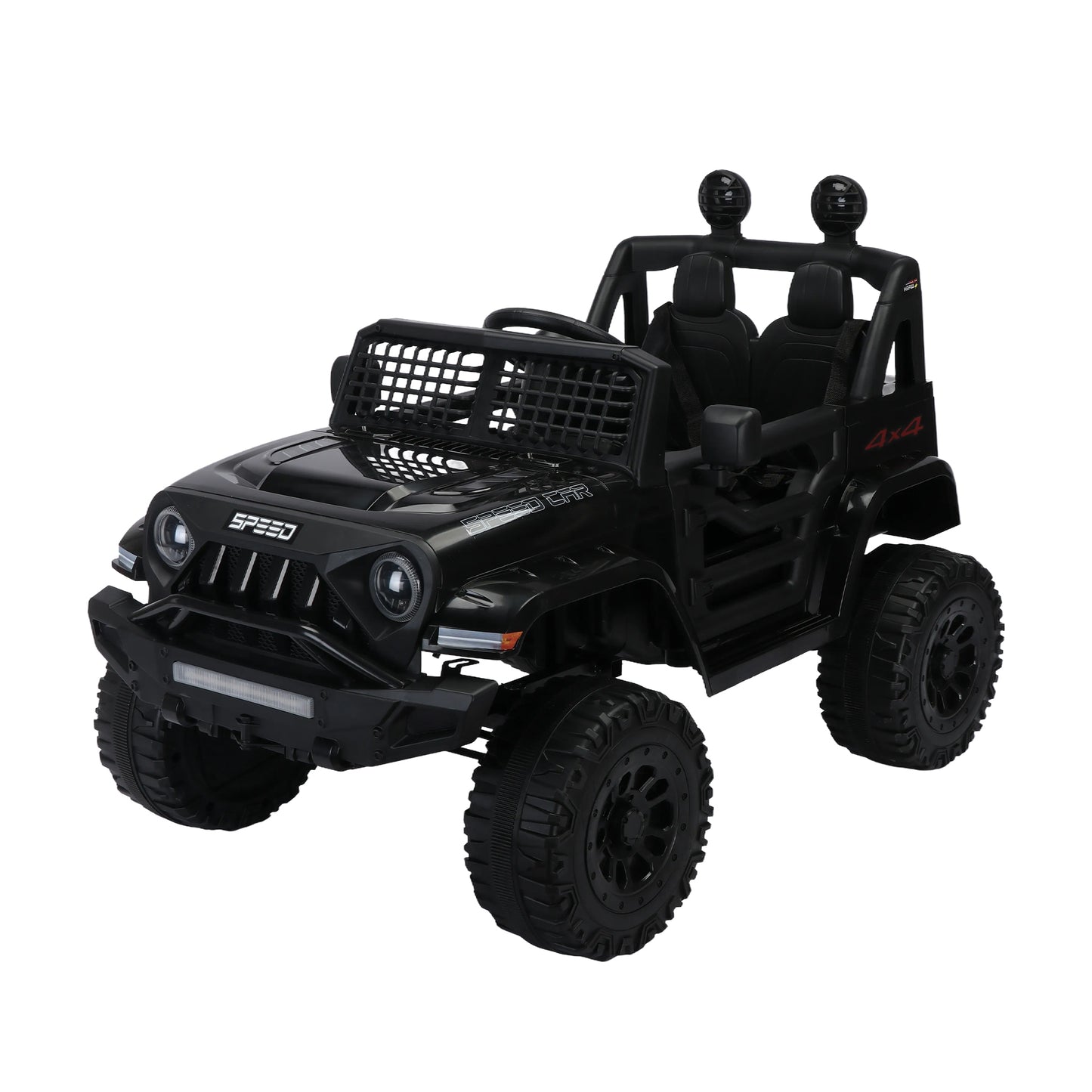 12V7A Kids Ride on Truck 2.4G with Parents Remote Control, Electric Car for Kids, Three Speed Adjustable, Power Display, USB, MP3, Bluetooth, LED Light, Three-Point Safety Belt - Ride on Truck Car for Kid