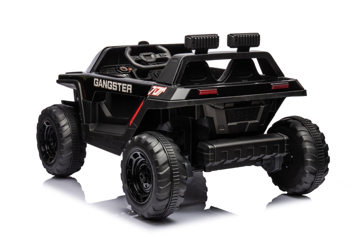 24V7A 200W*2 Super Power Leather Seat Four-Wheel Shock Absorber with High & Low Speed USB Bluetooth Music Kids Ride-On Car: Electric Car for Children