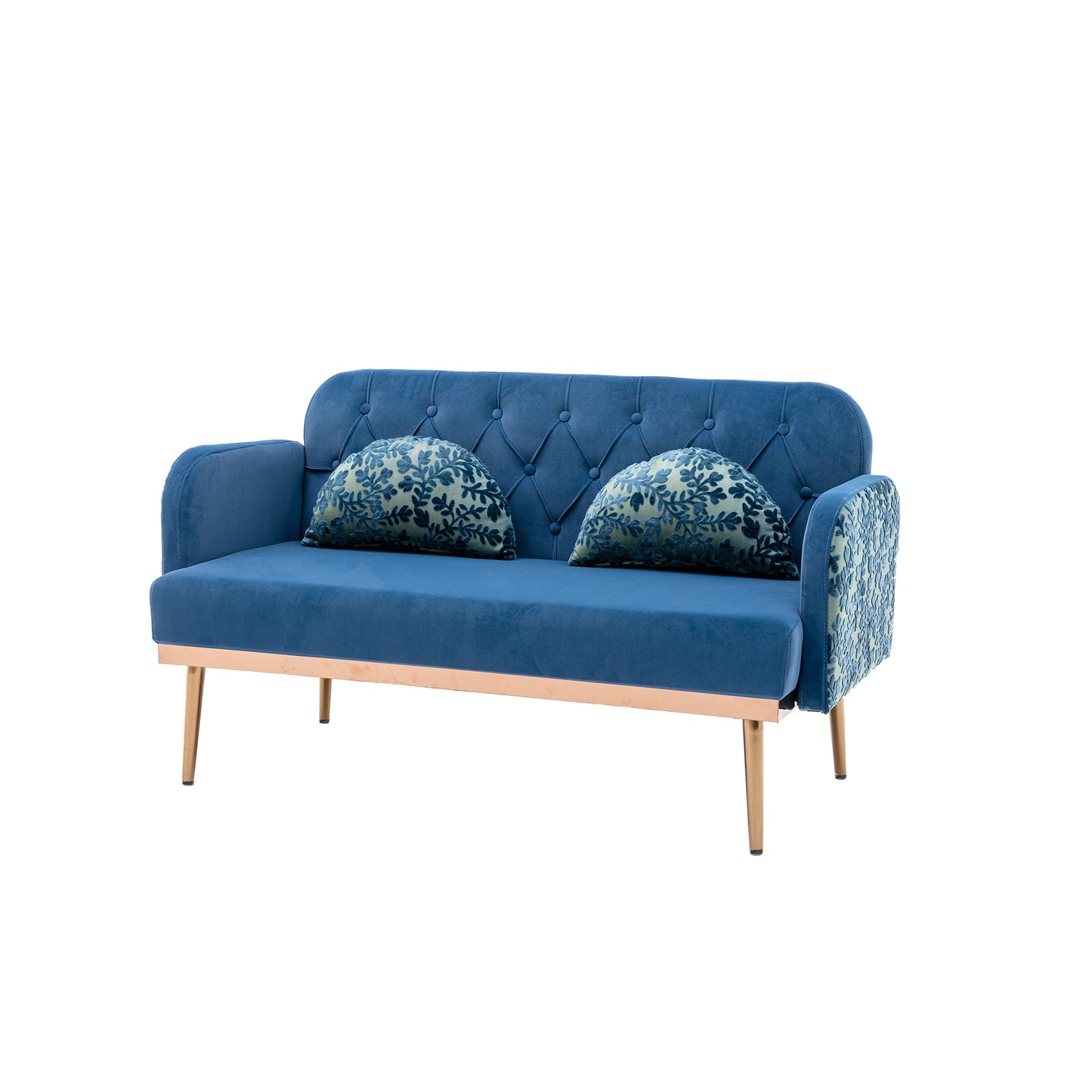 COOLMORE Velvet Sofa: Accent Loveseat with Metal Feet - Stylish, Comfortable, and Durable Furniture for Your Living Space