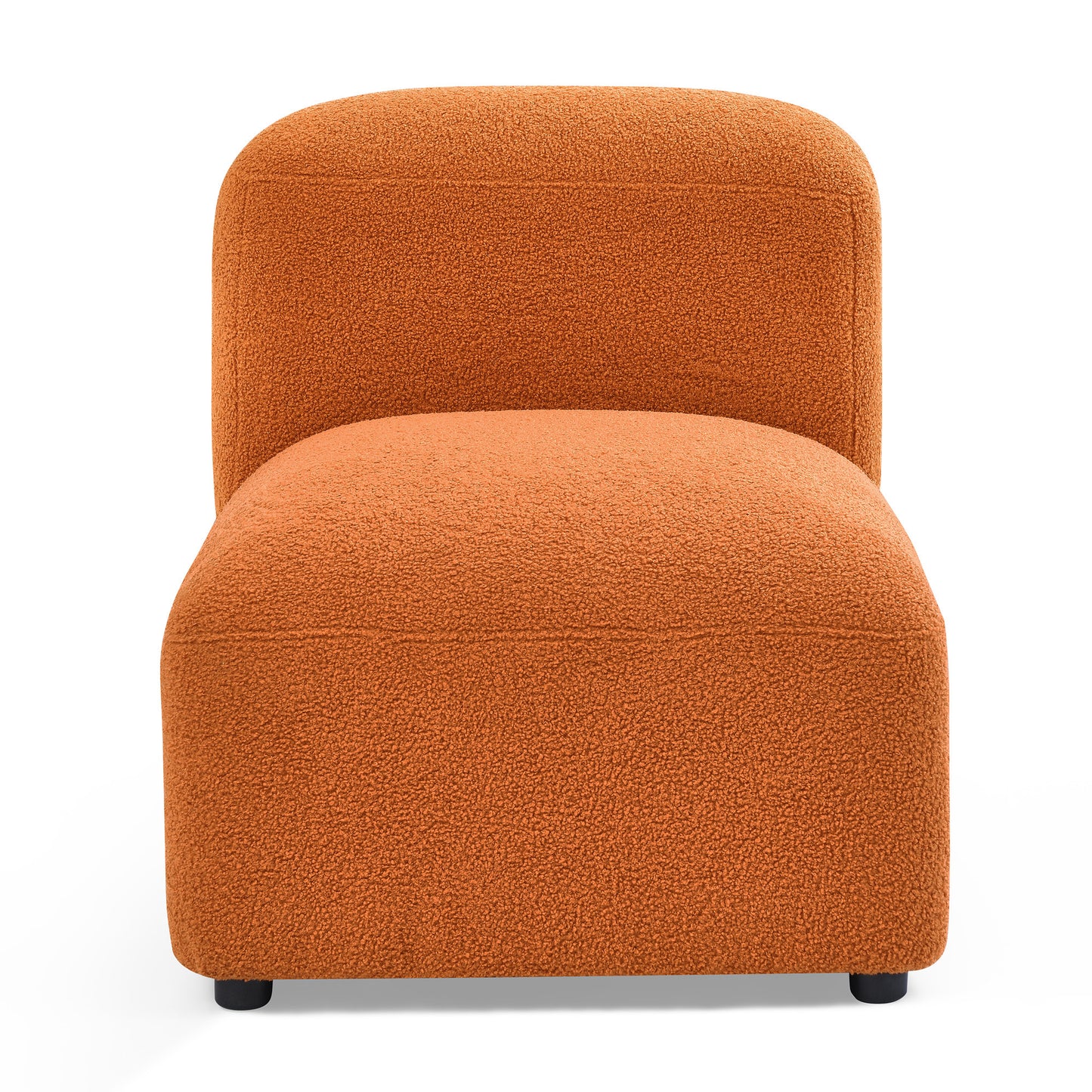 L-Shape Modular Sectional Sofa, DIY Combination, Teddy Fabric, Orange - Comfortable and Stylish Furniture for Your Home
