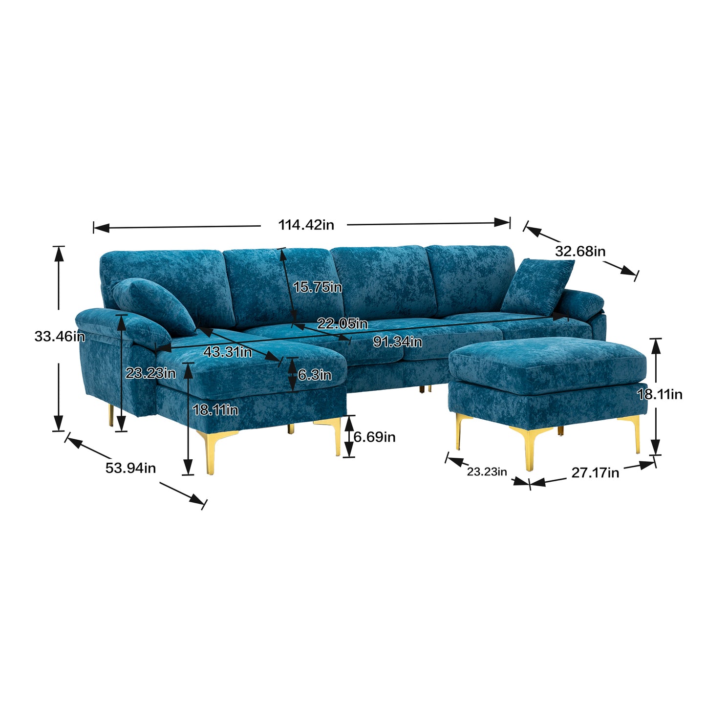 Accent Sofa: Sectional Living Room Sofa with Coolmore Design - Stylish, Comfortable, and Versatile. Multiple Sizes and Colors Available.