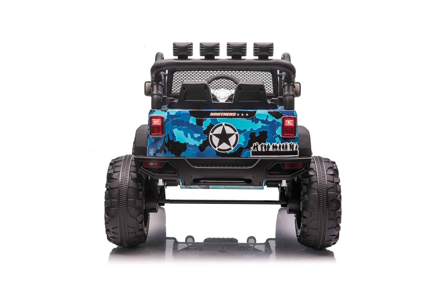 24vJEEP Double Drive Children Ride-on Car with Parent Remote Control, Electron Assisted Steering Wheel, LED Lights, Music Board, USB/Bluetooth/MP3, 200W*2 12V9AH*2 Battery, Foot Pedal - Size & Color Options Available