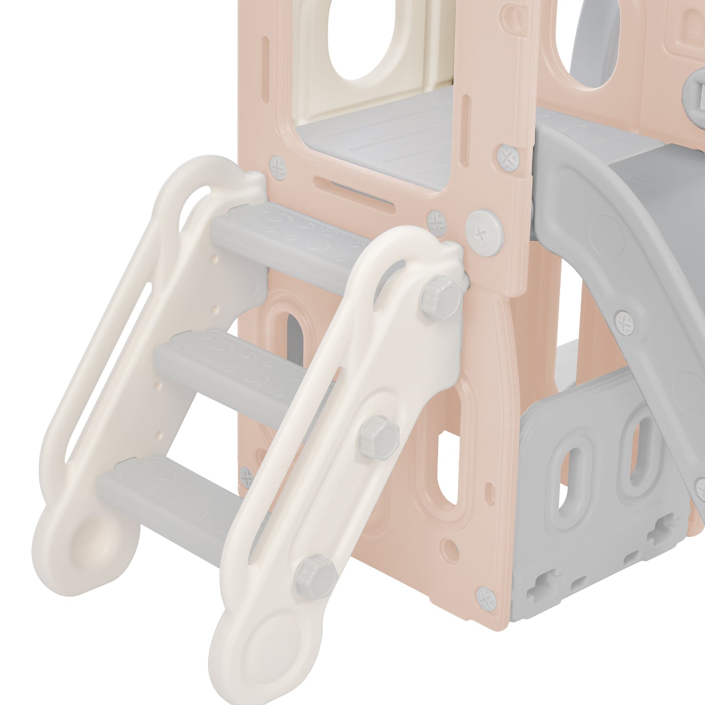 Toddler Slide and Swing Set 5 in 1: Freestanding Kids Playground Climber Slide Playset with Basketball Hoop for Indoor & Outdoor Fun, Perfect for Babies - Multi-Color & Size Options Available