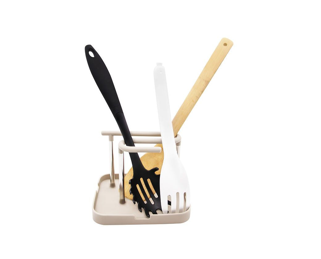 Multifunction Pot Lid Stand and Utensil Rest - Space-Saving Organizer for Kitchen Tools - Heat-Resistant Silicone Material - Convenient Holder for Multiple Utensils - Versatile Cooking Accessory