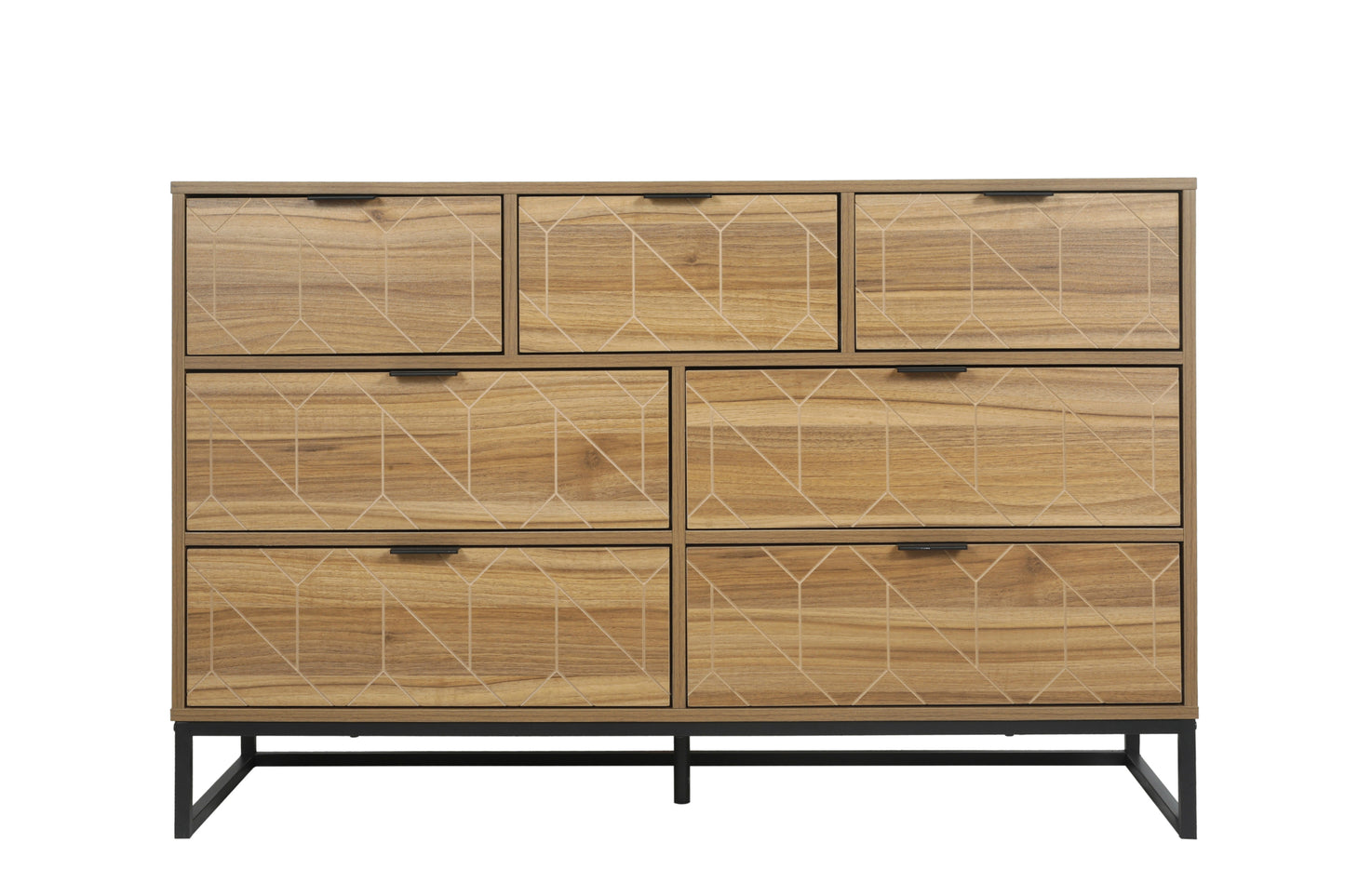 Modern 7 Drawer Dresser Wood Cabinet Spacious Storage Solution