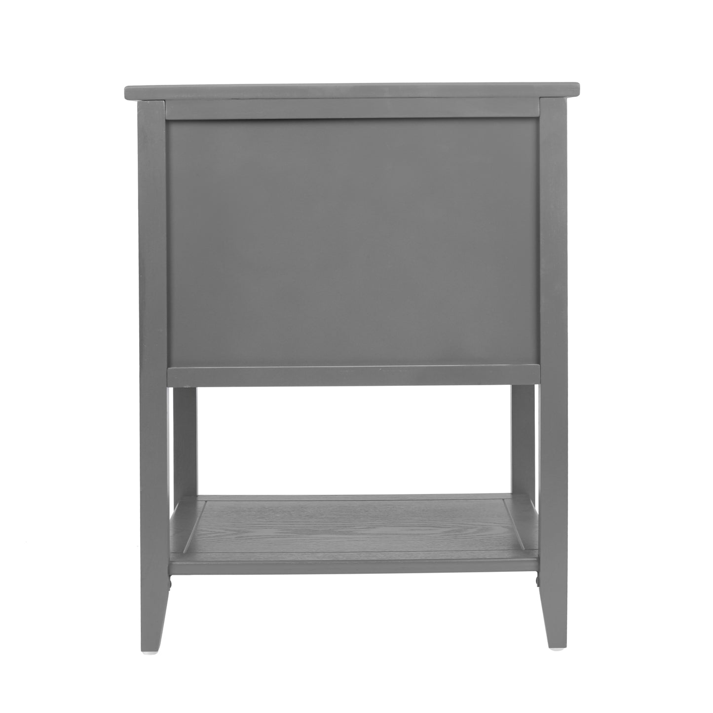 2 Drawer Side Table Nightstand Natural Rattan End Table for Bedroom