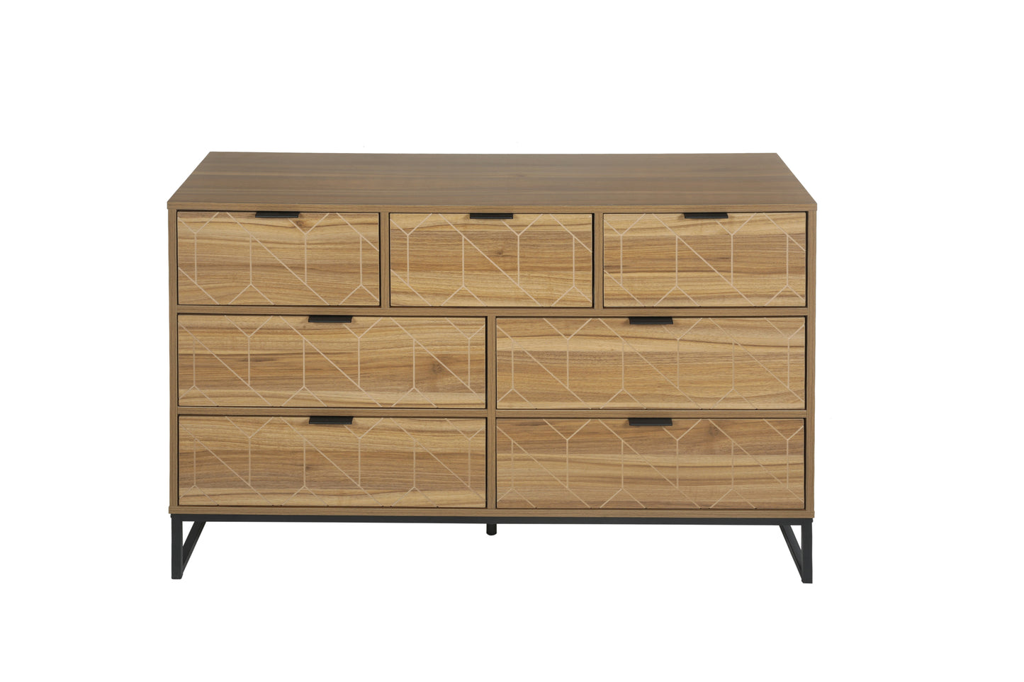 Modern 7 Drawer Dresser Wood Cabinet Spacious Storage Solution