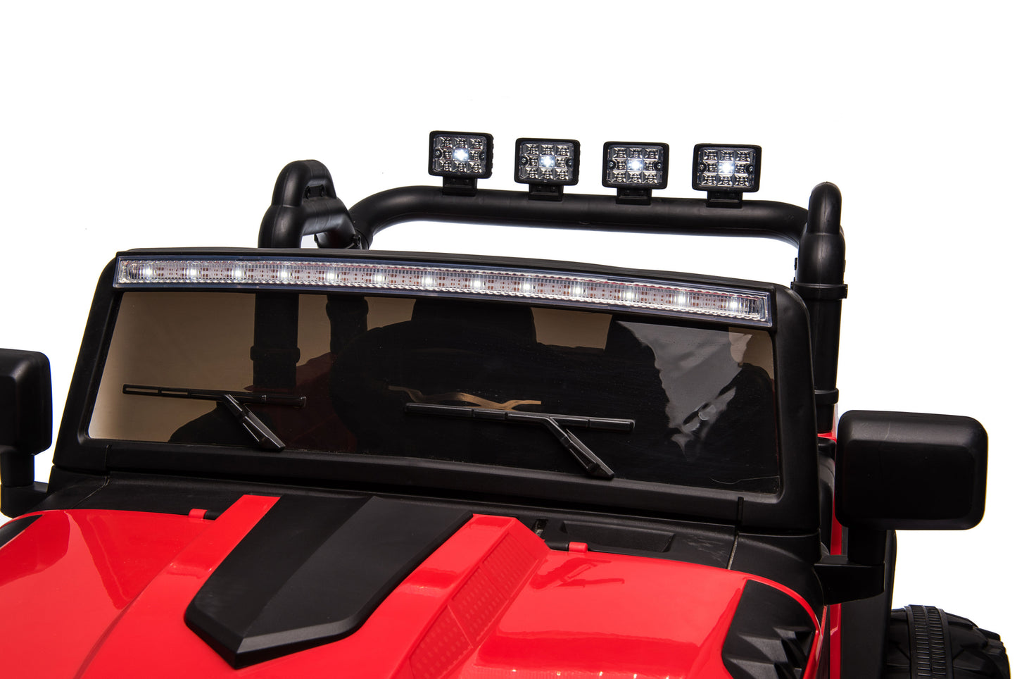 24V Jeep Rose - Powerful and Stylish Electric Ride-On with Remote Control, MP3 Player, LED Lights, and Adjustable Seat for Kids - Pink, Size Options