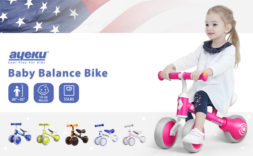 AyeKu Baby Balance Bike Toys for 1 Year Old Boy - 1st Birthday Gifts, Toddler Bike for 12-24 Months - Kids First Bike, Ideal Baby Toys