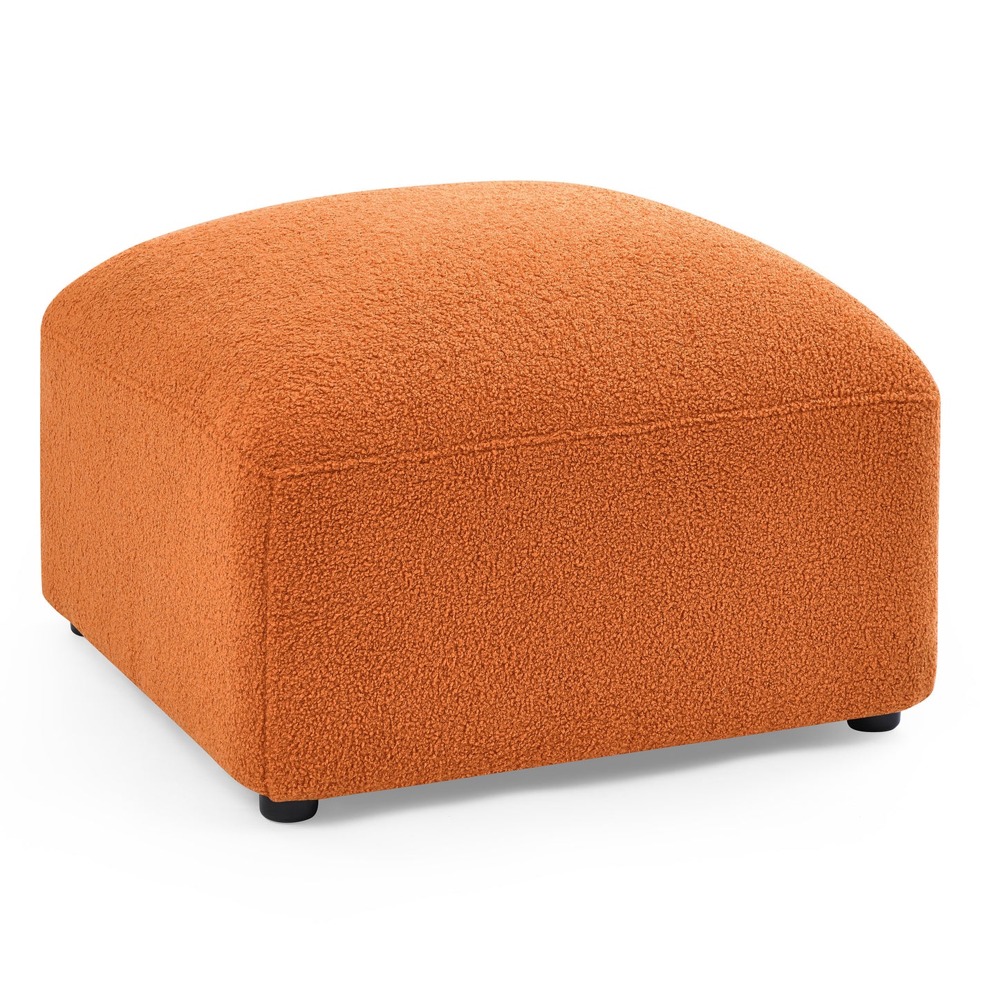 L-Shape Modular Sectional Sofa, DIY Combination, Teddy Fabric, Orange - Comfortable and Stylish Furniture for Your Home