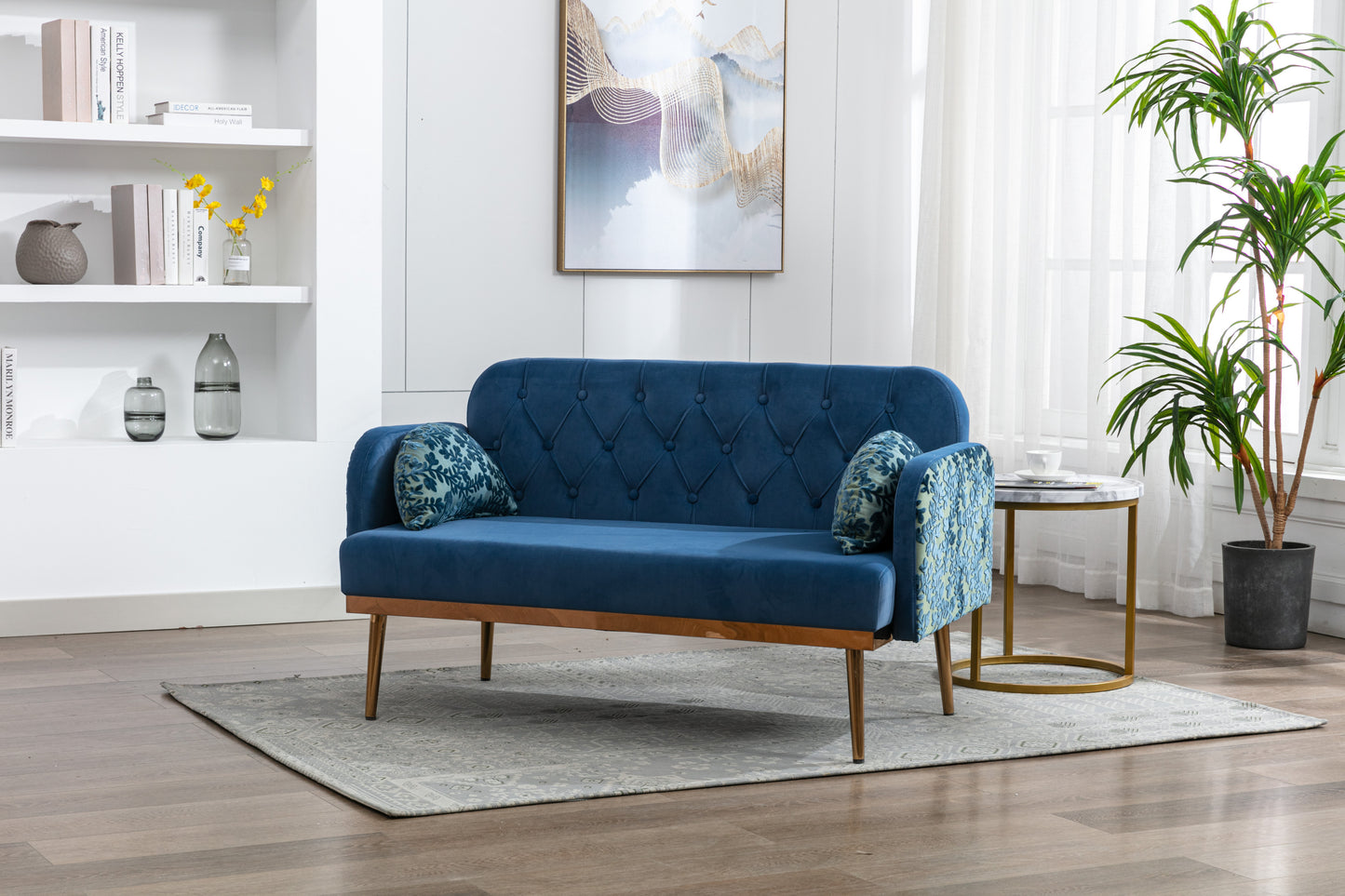 COOLMORE Velvet Sofa: Accent Loveseat with Metal Feet - Stylish, Comfortable, and Durable Furniture for Your Living Space