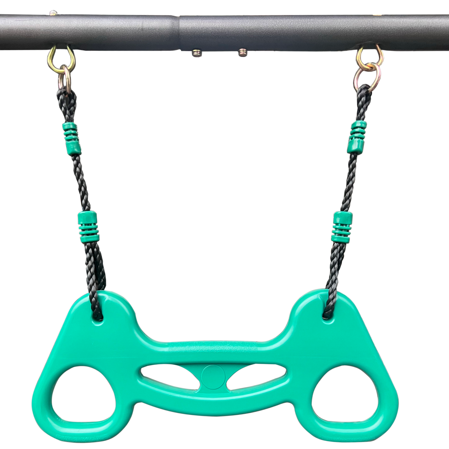 Blackish Green Four Function Swingset with Metal Plastic Swing Seat - 550lbs, Outdoor Playground for Age 3+