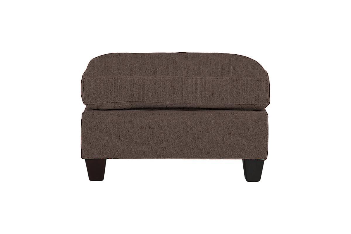 Modular Sectional 6pc Set Living Room Furniture - L-Sectional in Black Coffee Linen Like Fabric - 2 Corner Wedge, 2 Armless Chairs, and 2 Ottomans