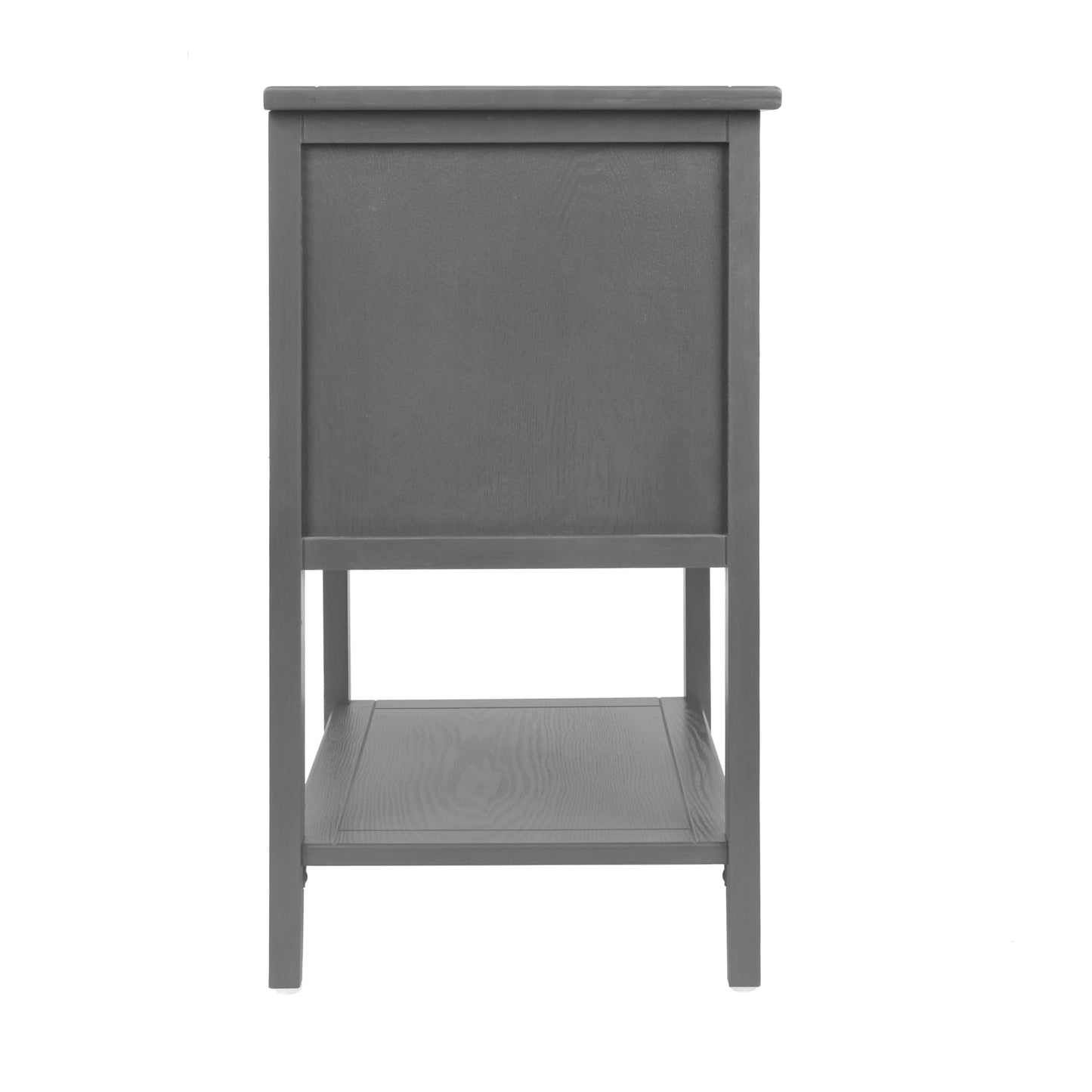2 Drawer Side Table Nightstand Natural Rattan End Table for Bedroom
