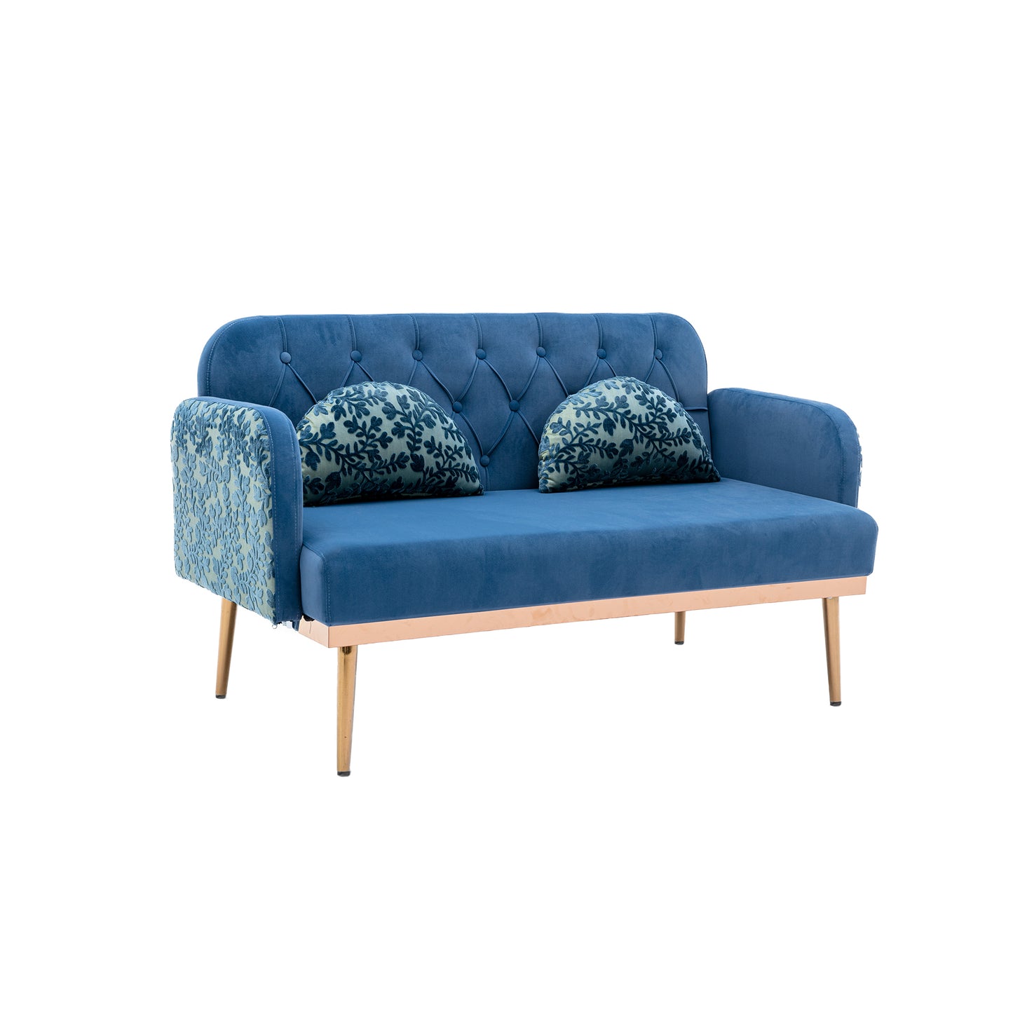 COOLMORE Velvet Sofa: Accent Loveseat with Metal Feet - Stylish, Comfortable, and Durable Furniture for Your Living Space