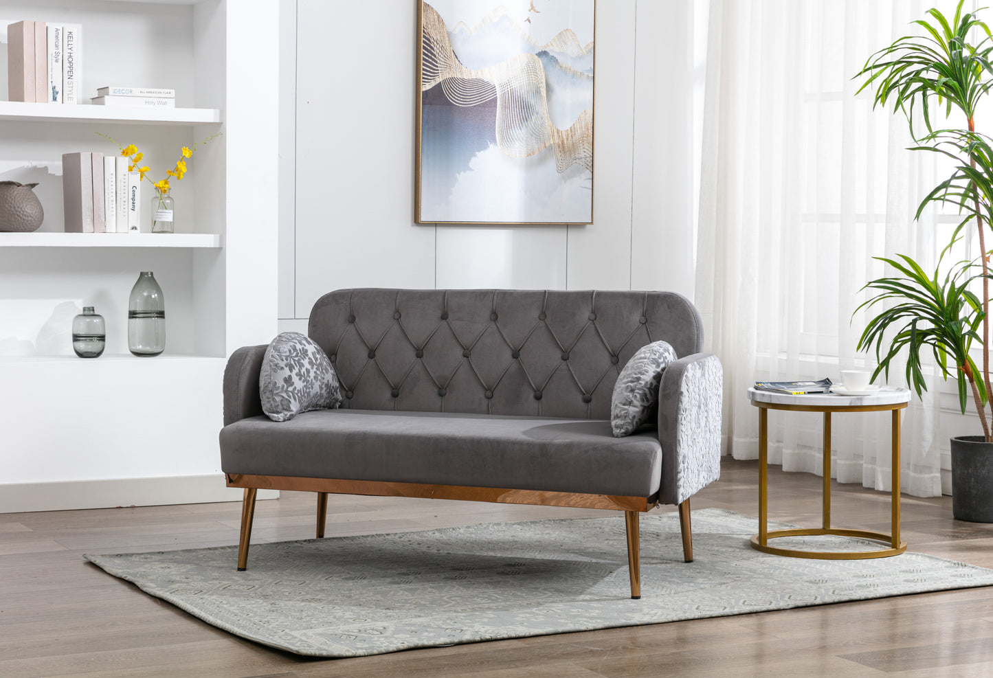 COOLMORE Velvet Sofa: Accent Loveseat with Metal Feet - Stylish, Comfortable, Various Sizes & Colors Available