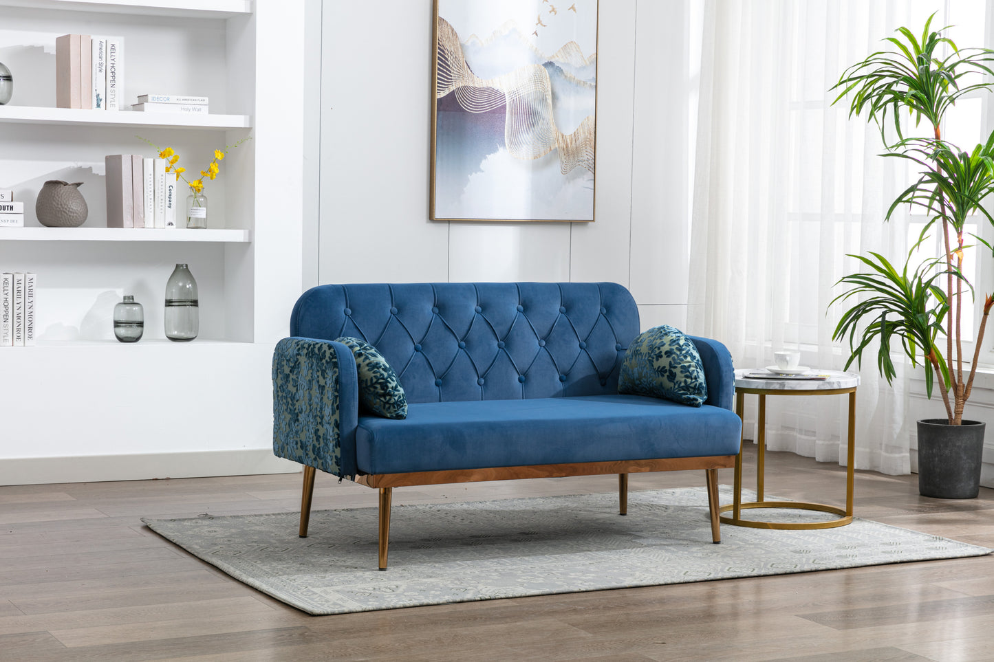 COOLMORE Velvet Sofa: Accent Loveseat with Metal Feet - Stylish, Comfortable, and Durable Furniture for Your Living Space