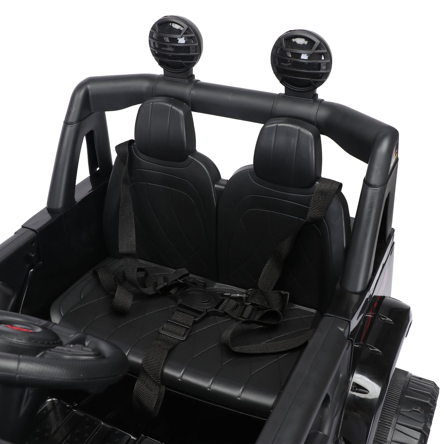 12V7A Kids Ride on Truck 2.4G with Parents Remote Control, Electric Car for Kids, Three Speed Adjustable, Power Display, USB, MP3, Bluetooth, LED Light, Three-Point Safety Belt - Ride on Truck Car for Kid