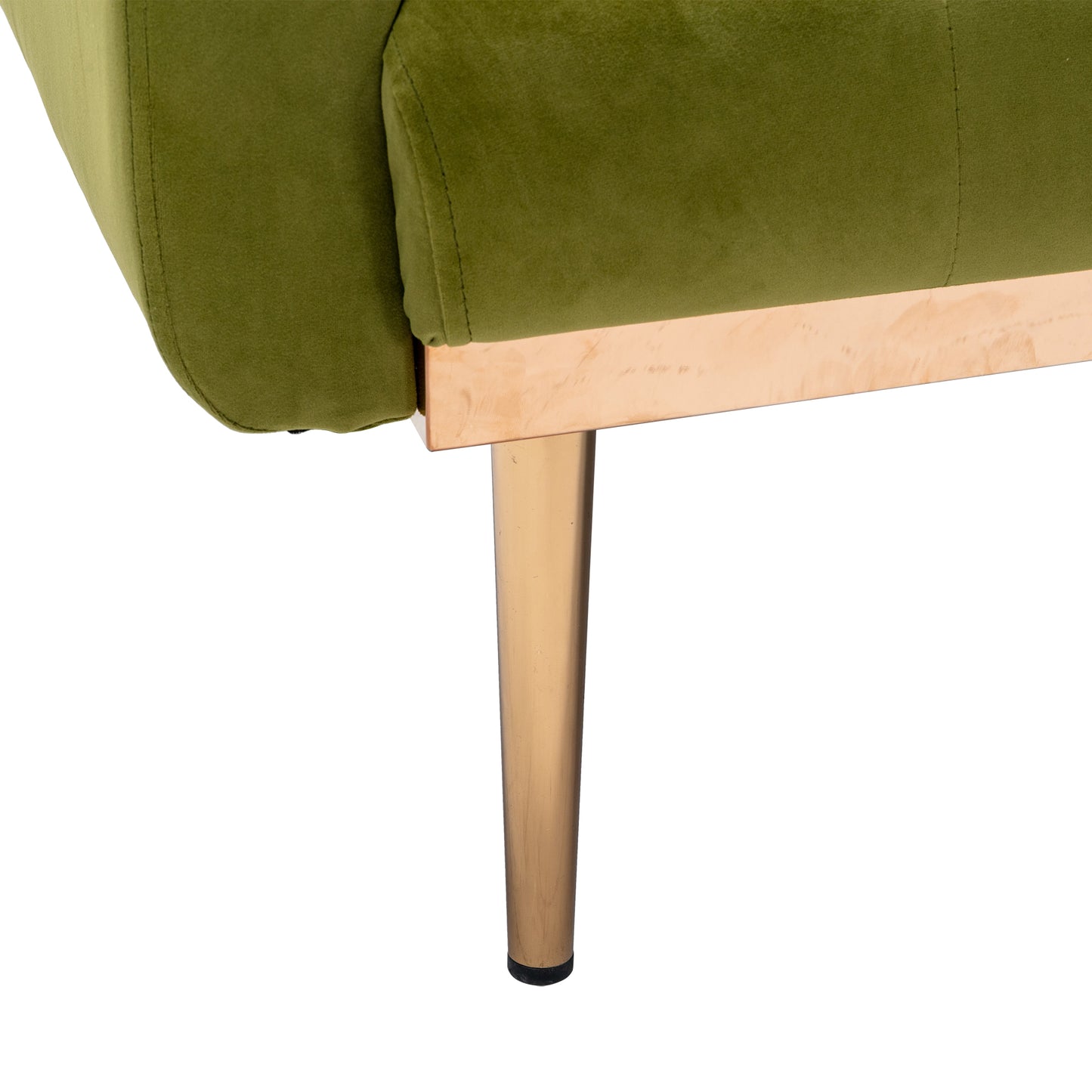 COOLMORE Velvet Accent Sofa with Rose Gold Metal Feet - Loveseat Size in Stunning Color Options