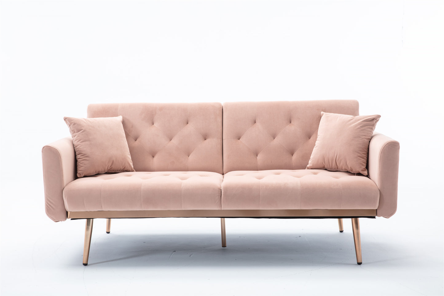COOLMORE Velvet Sofa: Accent Loveseat with Rose Gold Metal Feet - Stylish and Luxurious Seating in Unique Color Options!