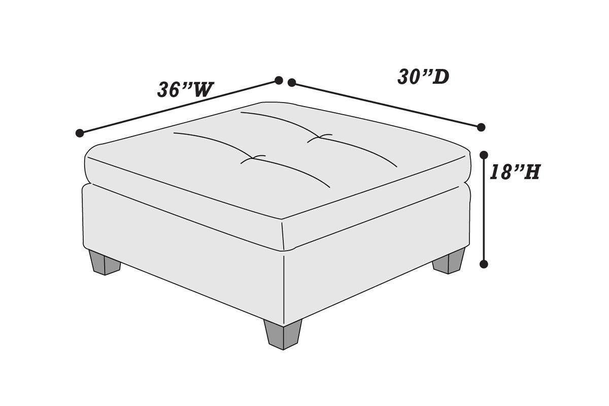Genuine Leather Black Tufted 6pc Sectional Set - Corner Wedge, Armless Chair, Ottomans - Living Room Furniture Sofa Couch