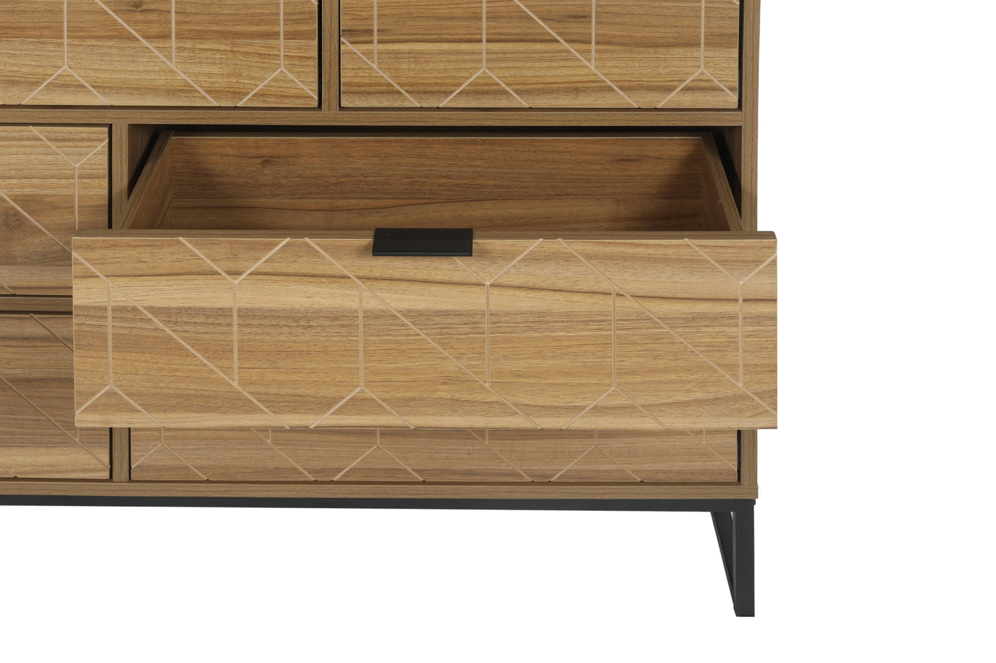 Modern 7 Drawer Dresser Wood Cabinet Spacious Storage Solution