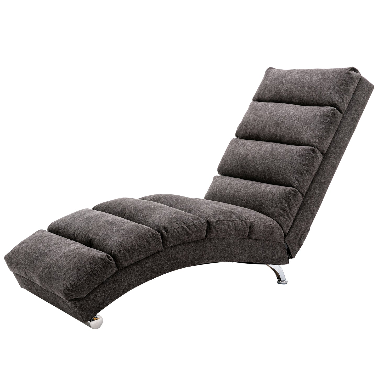 Linen Chaise Lounge Indoor Chair: Modern Long Lounger for Office or Living Room - COOLMORE.