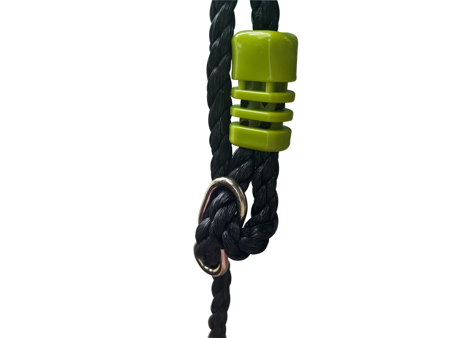 Triple Children Metal Safe Swing Set 440lbs for Outdoor Playground - Black/Green, 3 Seats, Age 3+.