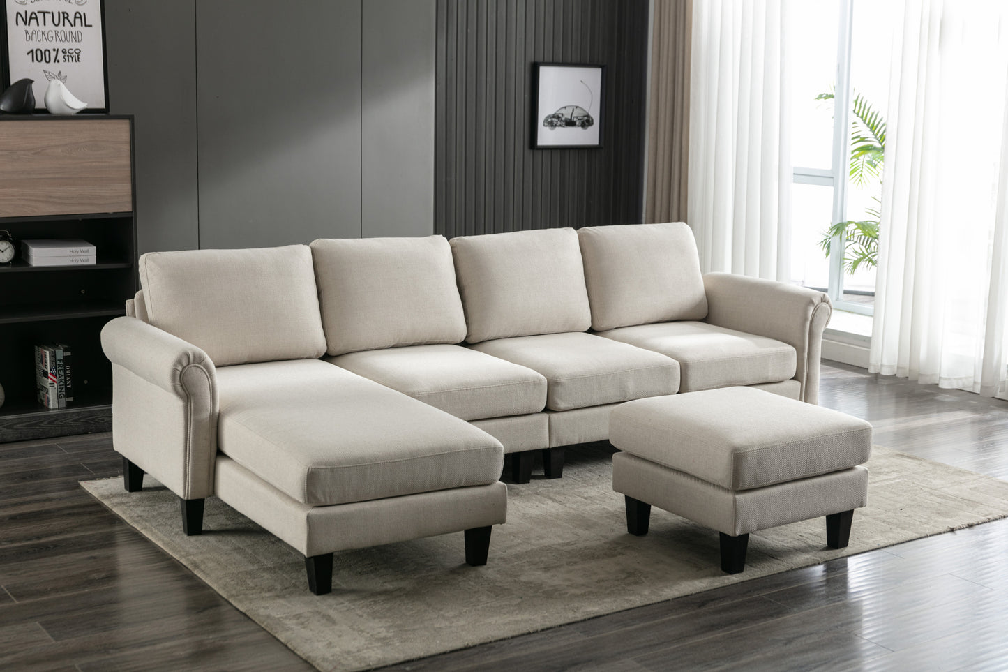 Accent your living room with the versatile COOLMORE Sofa Sectional - a stylish and comfortable addition to any home. Choose from a range of sizes and colors to suit your space.