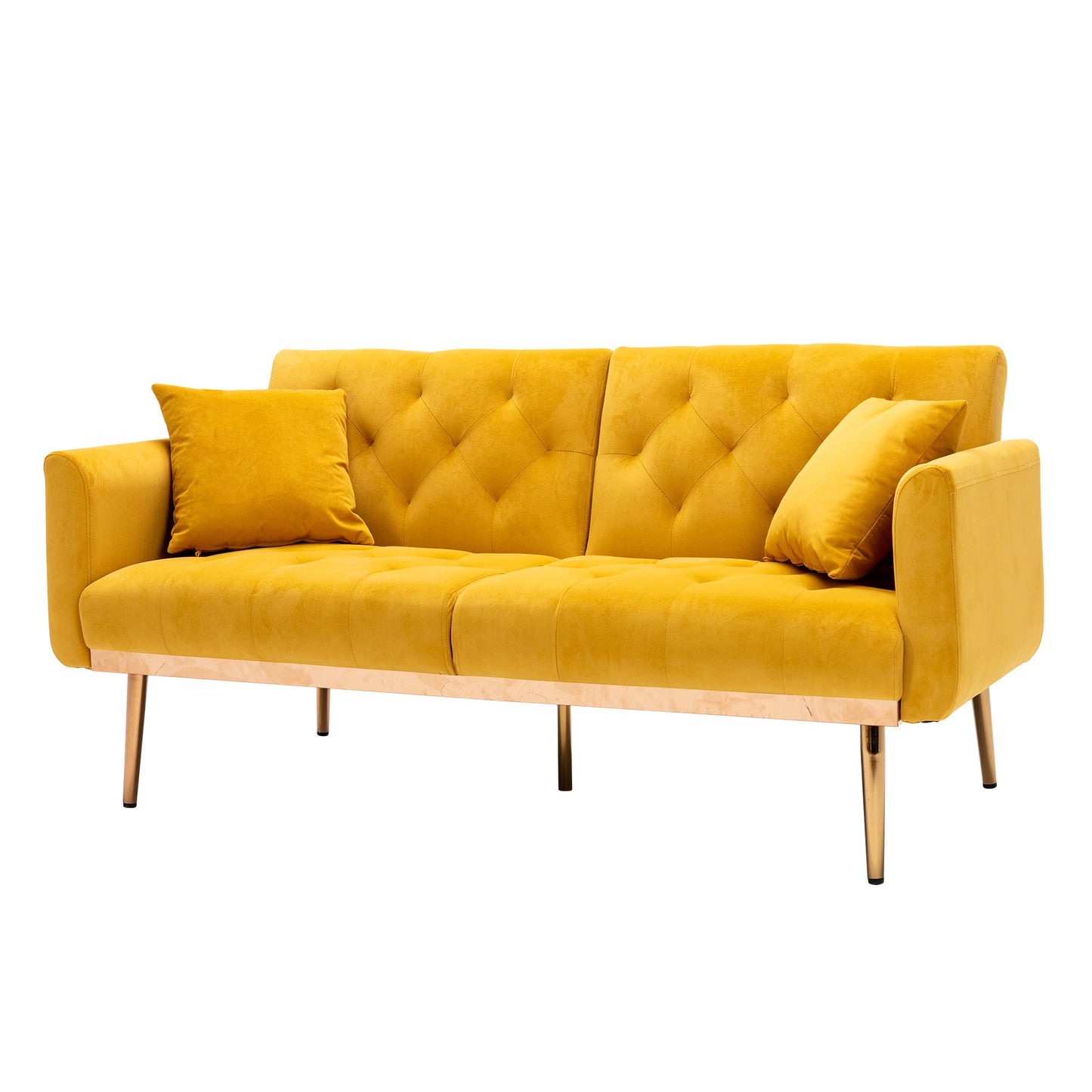 COOLMORE Velvet Sofa: Accent Loveseat with Rose Gold Metal Feet - Elegant and Stylish Upholstered Seating for Your Home Décor