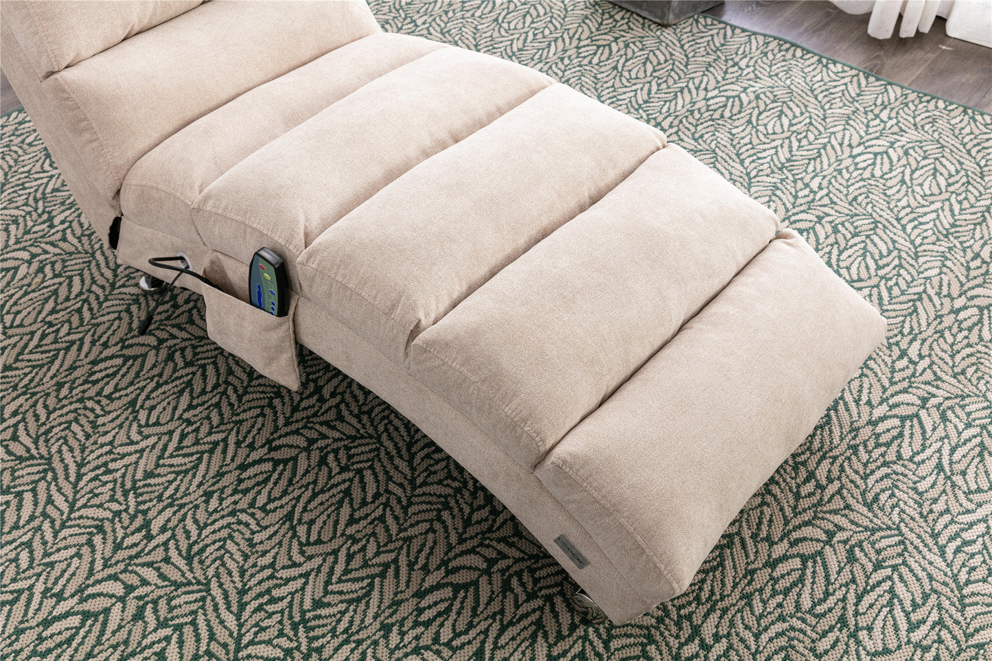 COOLMORE Linen Chaise Lounge: Modern Long Lounger for Office or Living Room - Indoor Chair with Stylish Design, Comfortable Seating, and Versatile Use - Available in Various Colors and Sizes